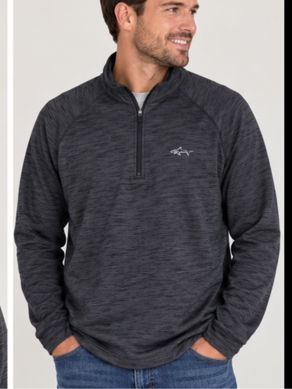 Greg Norman Heathered Gray 1/4 Zip Active Pullover Size XL